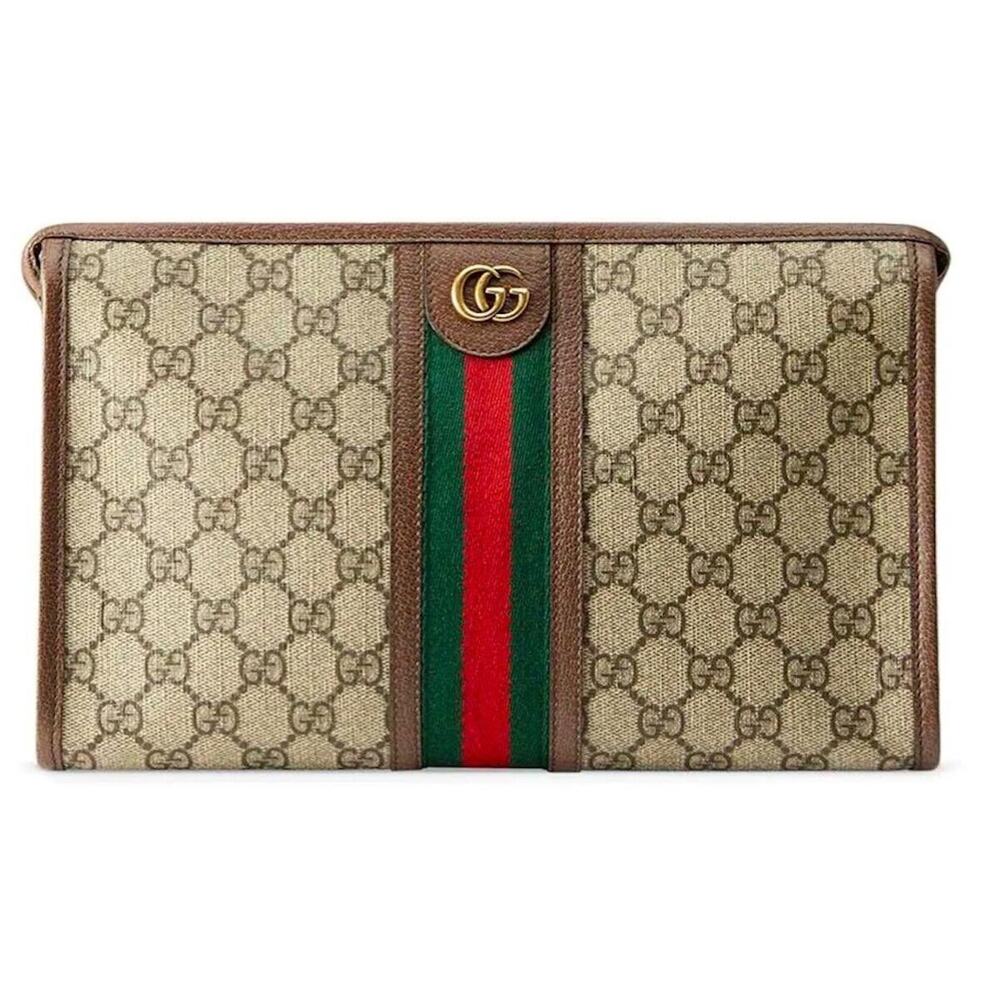 NEW Gucci Ophidia Wash Travel Clutch Pouch GG Zip Bag Box AUTHENTIC!